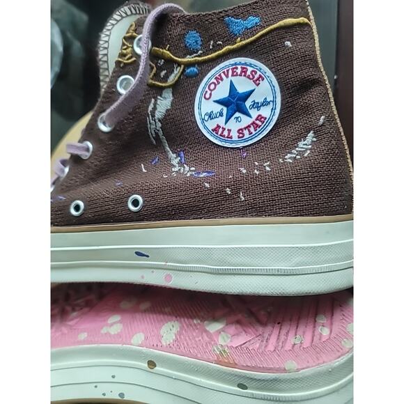 Converse Chuck Taylor Mens 13 70 High x Bandulu Paint Splatter Cappuccino main image 7